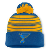 St. Louis Blues Fanatics Fundamental Spirit Cuffed Pom Knit Hat - Navy Hats