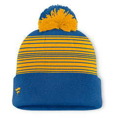 St. Louis Blues Fanatics Fundamental Spirit Cuffed Pom Knit Hat - Navy Hats