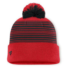 Chicago Blackhawks Fanatics Fundamental Spirit Cuffed Pom Knit Hat - Red Hats
