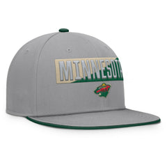 Minnesota Wild Fanatics Fundamentals Duo Split Logo Snapback Hat - Gray Hats