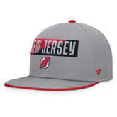 New Jersey Devils Fanatics Fundamentals Duo Split Logo Snapback Hat - Gray Jerseys