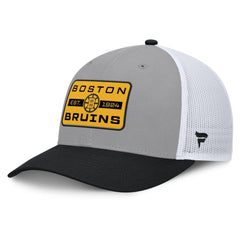 Boston Bruins Fanatics Fundamental Adapt Trucker Adjustable Hat - Gray/Black Hats