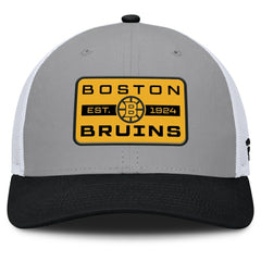 Boston Bruins Fanatics Fundamental Adapt Trucker Adjustable Hat - Gray/Black Hats