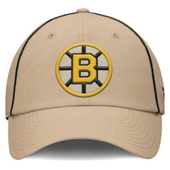 Boston Bruins Fanatics Heritage Setoff Adjustable Hat - Tan Hats