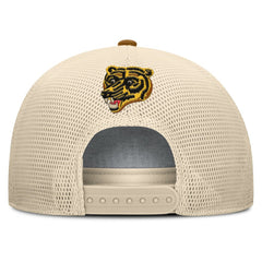 Boston Bruins Fanatics Heritage Fetch A-Frame Trucker Adjustable Hat - Brown/Cream Hats