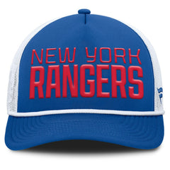 New York Rangers Fanatics Heritage Dutch A-Frame Trucker Adjustable Hat - Blue/White Hats