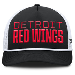 Detroit Red Wings Fanatics Heritage Dutch A-Frame Trucker Adjustable Hat - Black/White Hats