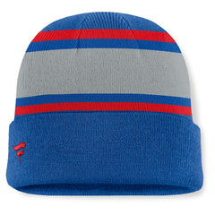 New York Rangers Fanatics Heritage Varsity Cuffed Knit Hat - Blue Hats