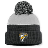 Pittsburgh Penguins Fanatics Authentic Pro Home Ice Cuffed Knit Hat with Pom - Black/Gray Hats
