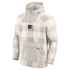 Cleveland Browns Elements Plaid Polar Fleece Quarter-Zip Hoodie - Gray on sale