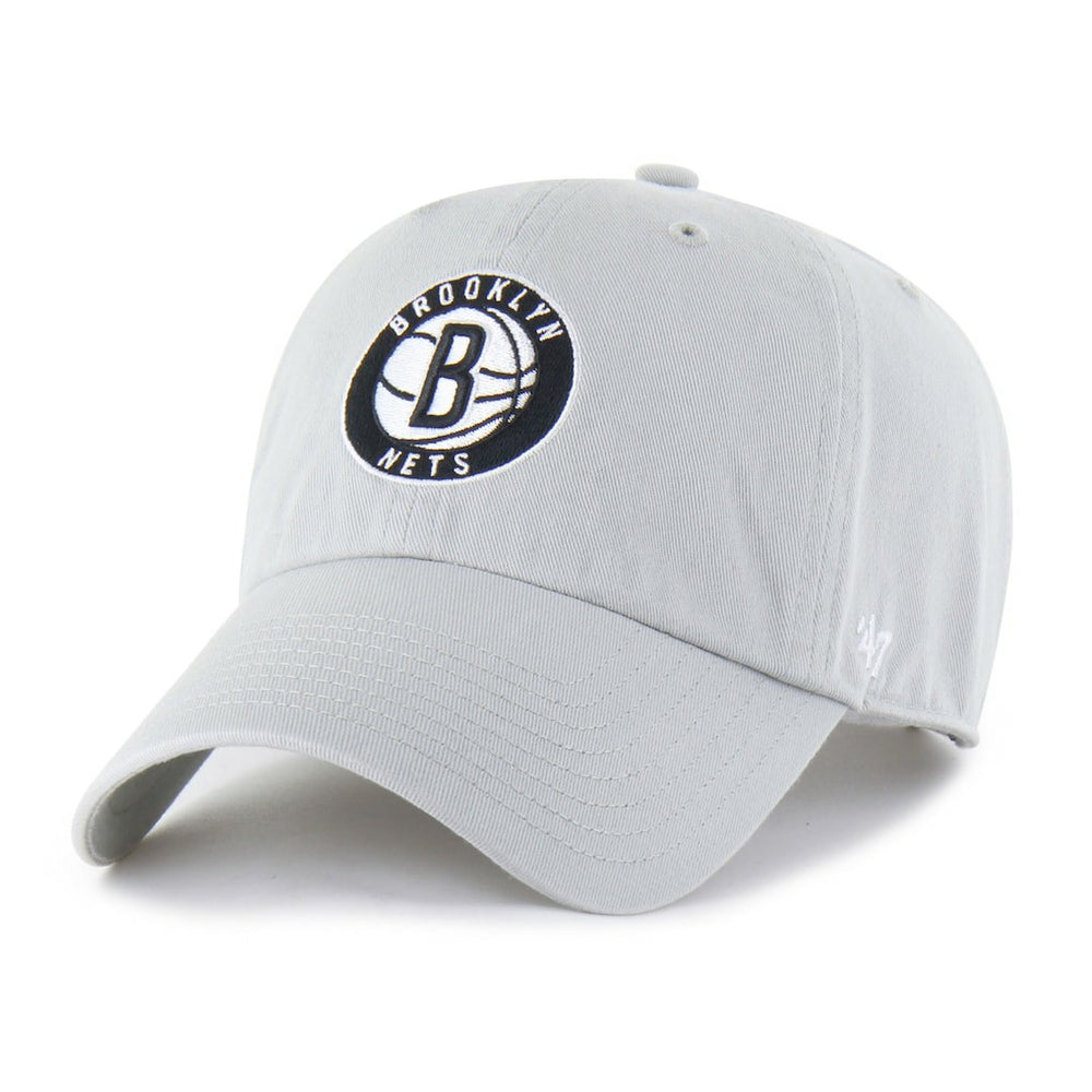 Brooklyn Nets '47 Core Logo Clean Up Adjustable Hat - Gray for sale