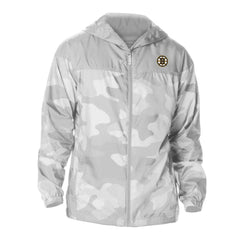 Boston Bruins Columbia Camo Flash Challenger Omni-Shade Full-Zip Hoodie Windbreaker - Gray Hoodies