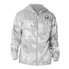 New York Islanders Columbia Camo Flash Challenger Omni-Shade Full-Zip Hoodie Windbreaker - Gray Hoodies