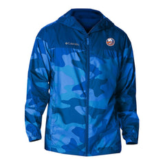 New York Islanders Columbia Camo Flash Challenger Omni-Shade Full-Zip Hoodie Windbreaker - Royal Hoodies