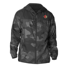 Ottawa Senators Columbia Camo Flash Challenger Omni-Shade Full-Zip Hoodie Windbreaker - Black Hoodies