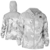 Philadelphia Flyers Columbia Camo Flash Challenger Omni-Shade Full-Zip Hoodie Windbreaker - Gray Hoodies