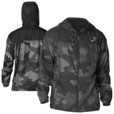 San Jose Sharks Columbia Camo Flash Challenger Omni-Shade Full-Zip Hoodie Windbreaker - Black Hoodies