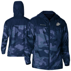Vancouver Canucks Columbia Camo Flash Challenger Omni-Shade Full-Zip Hoodie Windbreaker - Navy Hoodies