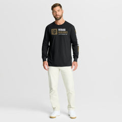 Vegas Golden Knights Fanatics Goal Crease Legacy Long Sleeve T-Shirt - Black T-shirts