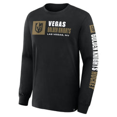 Vegas Golden Knights Fanatics Goal Crease Legacy Long Sleeve T-Shirt - Black T-shirts