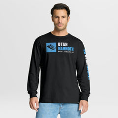 Utah Mammoth Fanatics Goal Crease Legacy Long Sleeve T-Shirt - Black T-shirts
