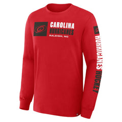 Carolina Hurricanes Fanatics Goal Crease Legacy Long Sleeve T-Shirt - Red T-shirts