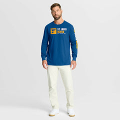 St. Louis Blues Fanatics Goal Crease Legacy Long Sleeve T-Shirt - Blue T-shirts
