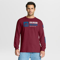 Colorado Avalanche Fanatics Goal Crease Legacy Long Sleeve T-Shirt - Burgundy T-shirts