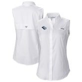 Utah Mammoth Columbia Women's Tamiami Omni-Shade Sleeveless Button-Up Shirt - White