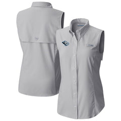 Utah Mammoth Columbia Women's Tamiami Omni-Shade Sleeveless Button-Up Shirt - Gray