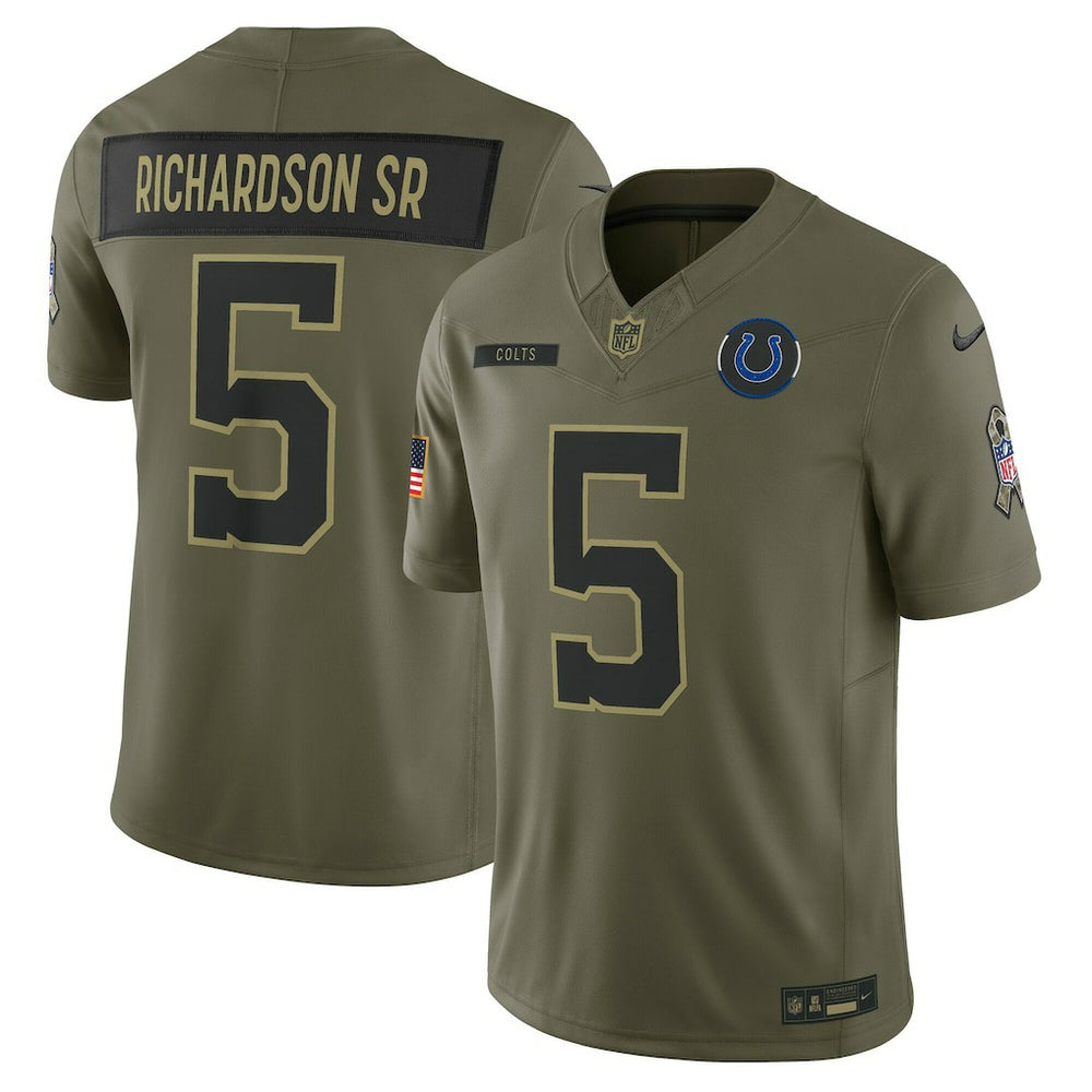 Anthony Richardson Sr. Indianapolis Colts 2025 Salute to Service Limited Jersey - Olive cheap