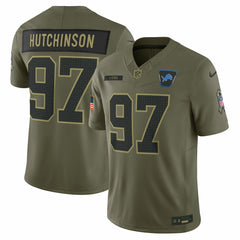 Aidan Hutchinson Detroit Lions 2025 Salute to Service Limited Jersey - Olive discount