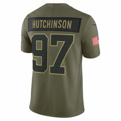 Aidan Hutchinson Detroit Lions 2025 Salute to Service Limited Jersey - Olive discount