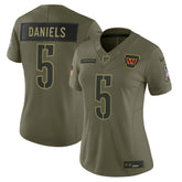 Jayden Daniels Washington Commanders Women's 2025 Salute to Service Limited Jersey - Olive on sale