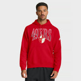 San Francisco 49ers Full Blitz Club Fleece Pullover Hoodie - Scarlet discount