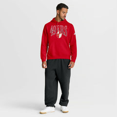 San Francisco 49ers Full Blitz Club Fleece Pullover Hoodie - Scarlet discount