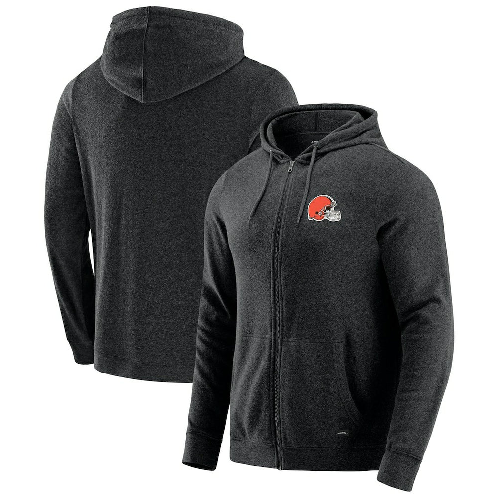 Cleveland Browns J. Palmer Players Lounge Tri-Blend Full-Zip Hoodie - Dark Heather Gray discount