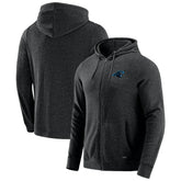 Carolina Panthers J. Palmer Players Lounge Tri-Blend Full-Zip Hoodie - Dark Heather Gray on sale