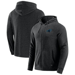 Carolina Panthers J. Palmer Players Lounge Tri-Blend Full-Zip Hoodie - Dark Heather Gray on sale