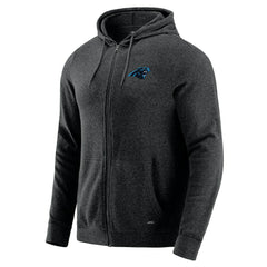 Carolina Panthers J. Palmer Players Lounge Tri-Blend Full-Zip Hoodie - Dark Heather Gray on sale
