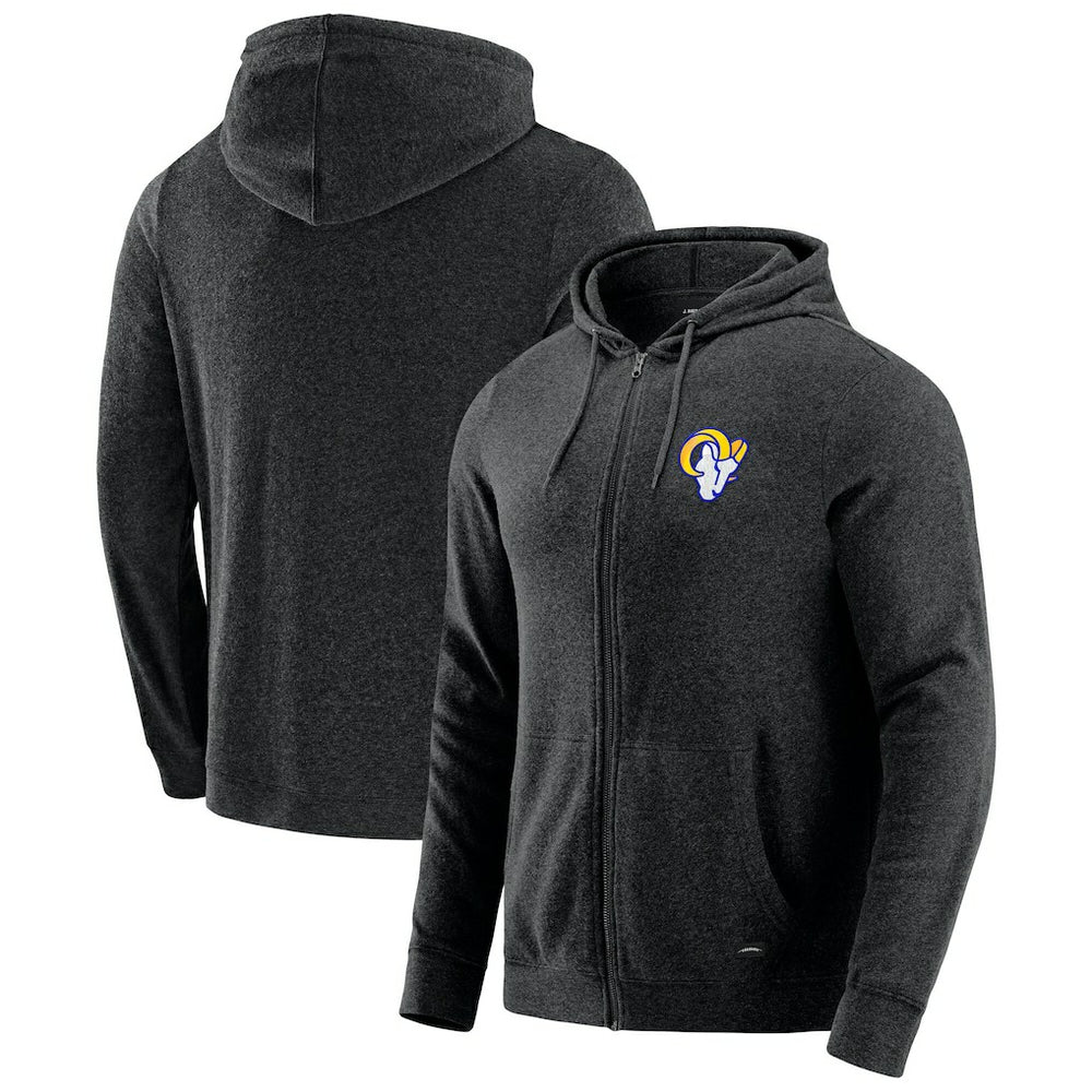 Los Angeles Rams J. Palmer Players Lounge Tri-Blend Full-Zip Hoodie - Dark Heather Gray sale