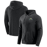 Los Angeles Chargers J. Palmer Players Lounge Tri-Blend Full-Zip Hoodie - Dark Heather Gray for sale