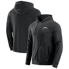 Los Angeles Chargers J. Palmer Players Lounge Tri-Blend Full-Zip Hoodie - Dark Heather Gray for sale