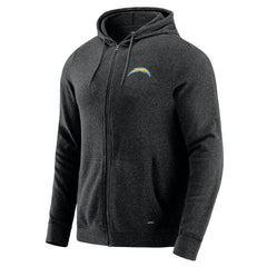 Los Angeles Chargers J. Palmer Players Lounge Tri-Blend Full-Zip Hoodie - Dark Heather Gray for sale
