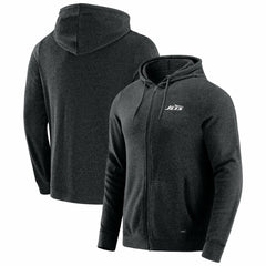 New York Jets J. Palmer Players Lounge Tri-Blend Full-Zip Hoodie - Dark Heather Gray outlet