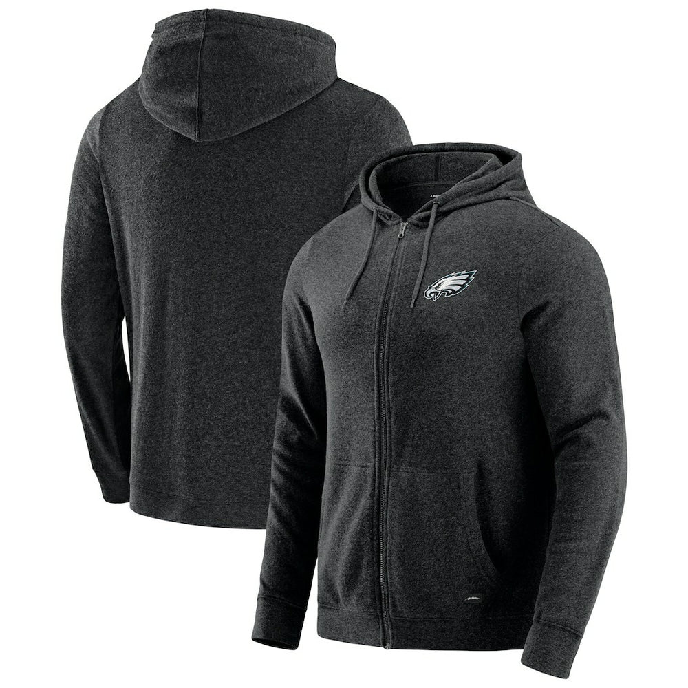 Philadelphia Eagles J. Palmer Players Lounge Tri-Blend Full-Zip Hoodie - Dark Heather Gray discount