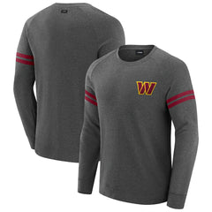 Washington Commanders J. Palmer Players Lounge Raglan Tri-Blend Sweatshirt - Dark Heather Gray for sale