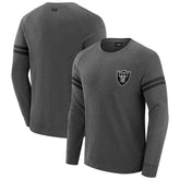 Las Vegas Raiders J. Palmer Players Lounge Raglan Tri-Blend Sweatshirt - Dark Heather Gray outlet