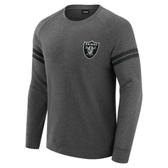 Las Vegas Raiders J. Palmer Players Lounge Raglan Tri-Blend Sweatshirt - Dark Heather Gray outlet