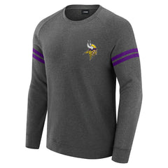 Minnesota Vikings J. Palmer Players Lounge Raglan Tri-Blend Sweatshirt - Dark Heather Gray discount